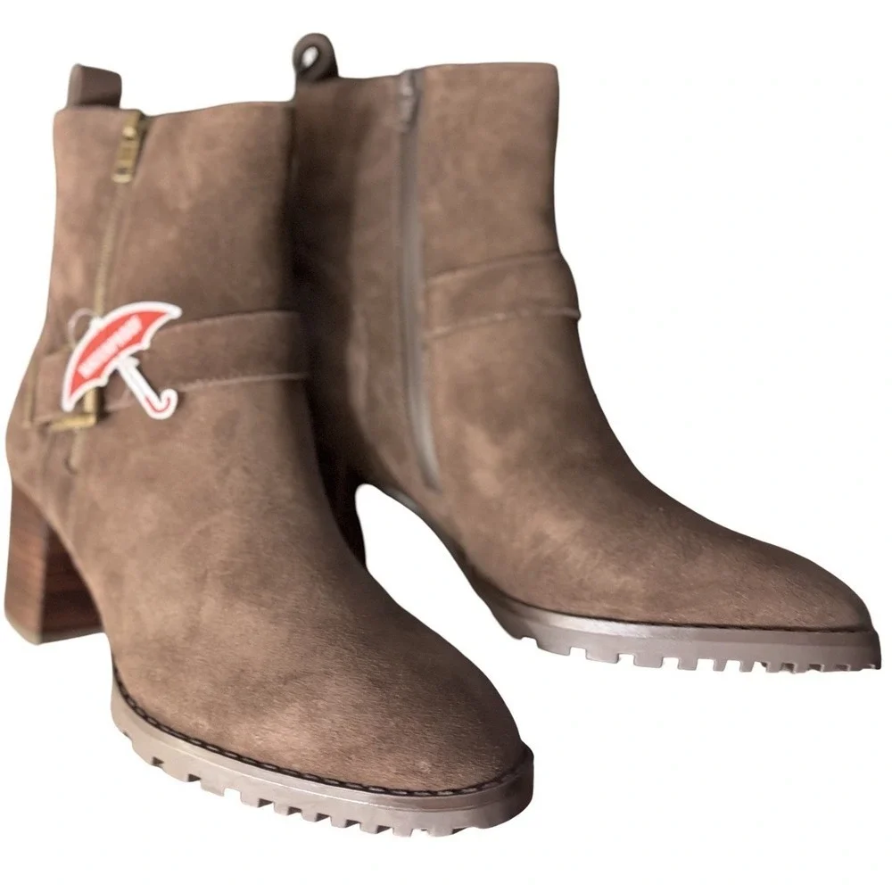 NEW Blondo Women's Talyn Java Suede Waterproof Ankle Boots Size 10M